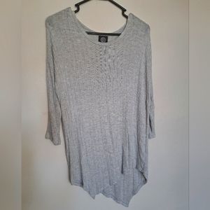 Bobeau Gray Asymmetrical Tunic